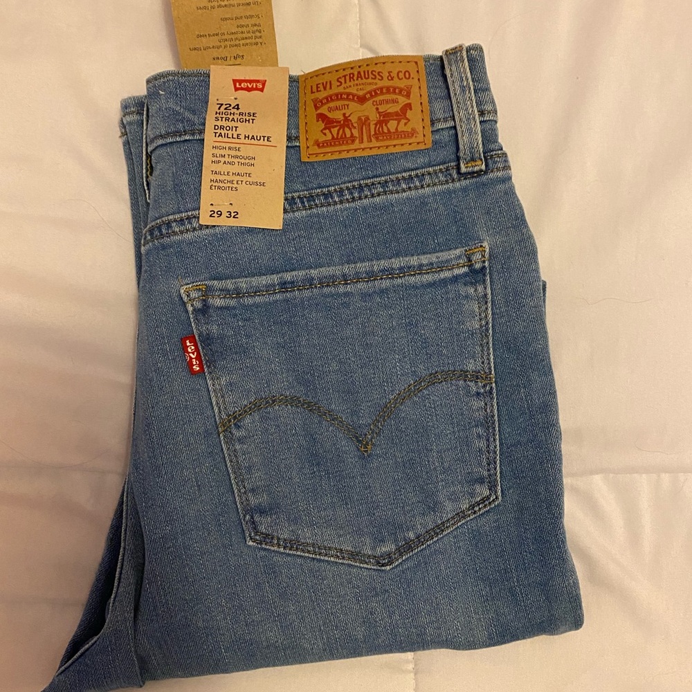 Levi 724 High-Rise Straight Jeans - Picture 1 of 5